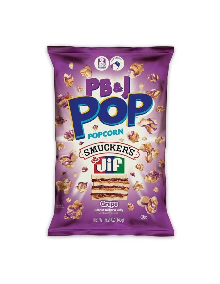 Popcorn al burro di arachidi e marmellata, Smuckers Jif, Uva