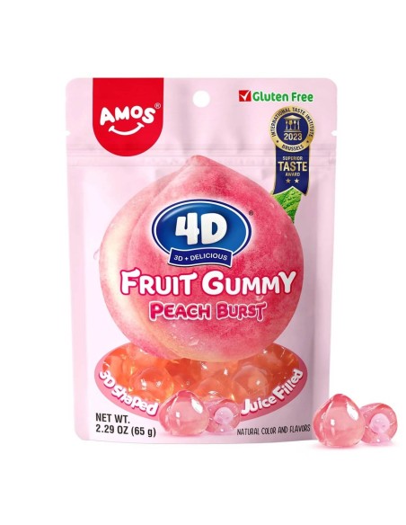 Caramelle gommose alla frutta, succose e scoppiettanti, pesca