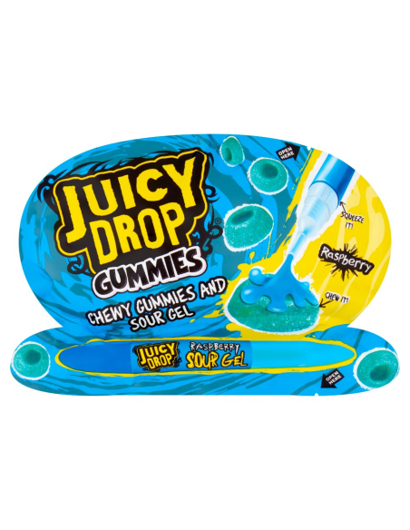 Gomitas Bazooka Juicy Drop de Gel Ácido con Frambuesa