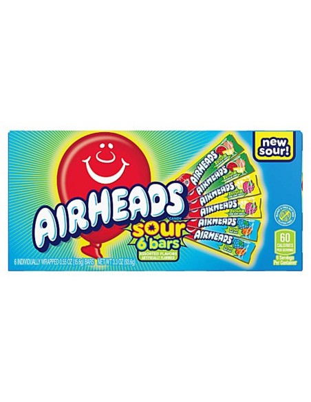 Airheads Bars Assorted Sour 6 Bars