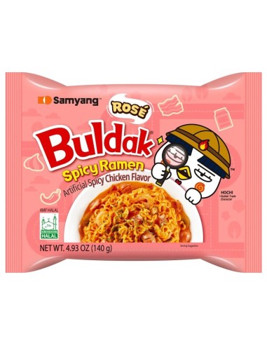 Fideos rosados con pollo picante Samyang Ramen