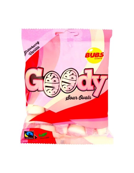 Bubs Goody Sour Oval Fragola Vaniglia 90g