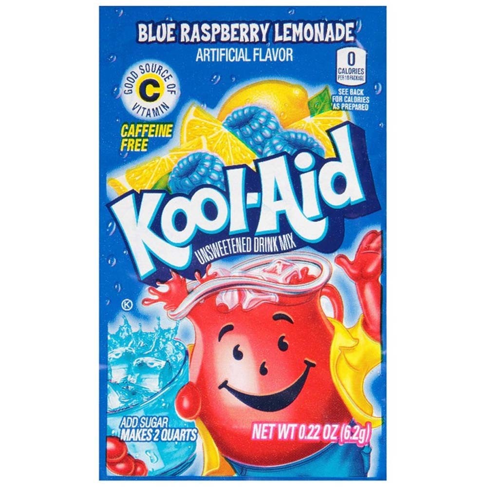 Paquete de limonada de frambuesa azul Kool-Aid