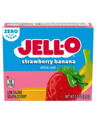 Jell-O Fragola-Banana Zero Zucchero