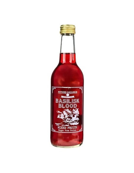 Caldero de pociones, sangre de basilisco, refresco de frutas mixtas
