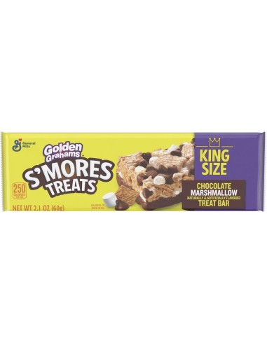 Barras de golosinas Golden Grahams S'mores tamaño king 60 g