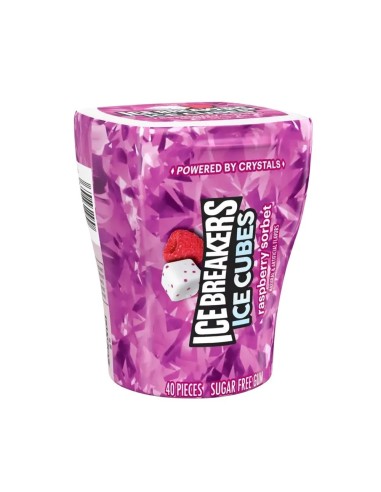 Cubitos de hielo de chicle Ice Breakers sabor sorbete de frambuesa