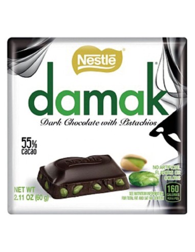 Chocolate negro Damak Nestlé con pistachos