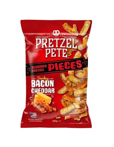 Pretzel Pete Pieces, pancetta affumicata e cheddar