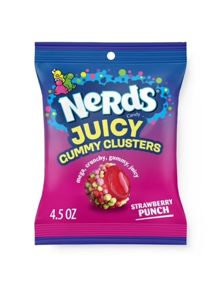 Nerds Juicy Gummy Clusters Punch alla fragola 127 g