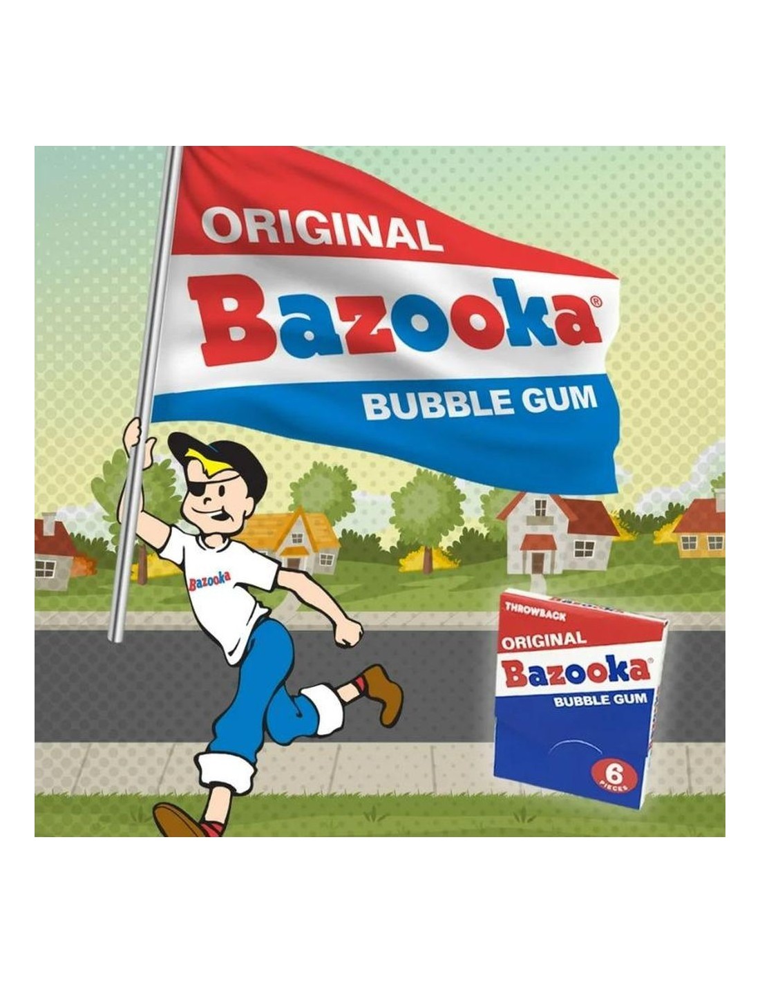 Pops Azul Chicle Comprar chicles Bazooka Original (paquete de 6) | Pop's America