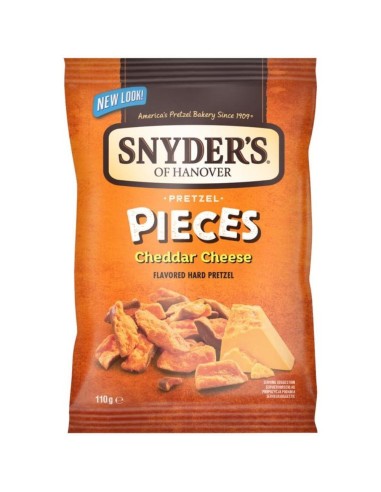 Trozos de pretzel de Snyder con queso cheddar