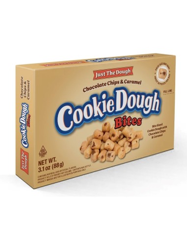 Bocconcini di pasta biscotto Just The Dough con gocce di cioccolato e caramello