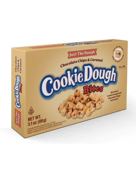 Bocconcini di pasta biscotto Just The Dough con gocce di cioccolato e caramello