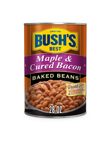 Frijoles horneados con tocino curado y arce de Bush's Best (794 g)