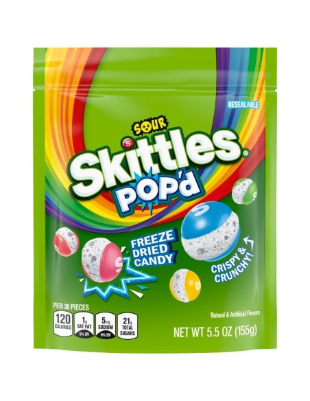 Skittles POP'd Caramelos liofilizados ácidos