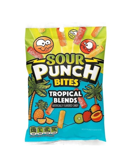 Bocados de ponche ácido con mezclas tropicales