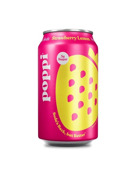 Refresco prebiótico Poppi fresa limón