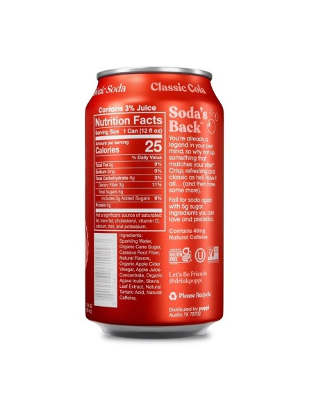 Poppi Prebiotic Soda Classic Cola