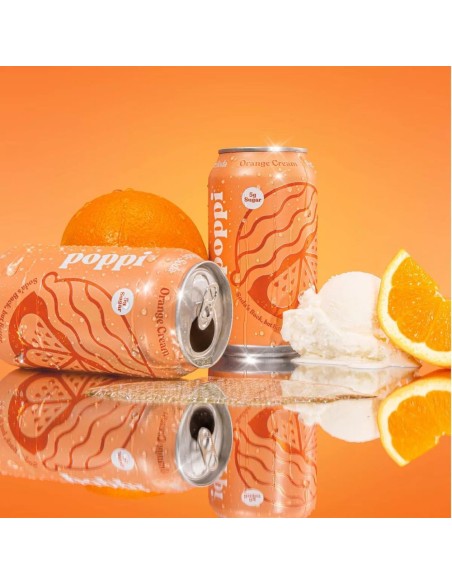 Crema de naranja con soda prebiótica Poppi