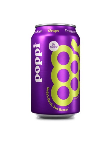 Refresco prebiótico de uva Poppi