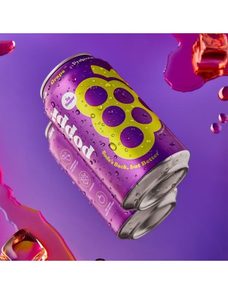 Refresco prebiótico de uva Poppi