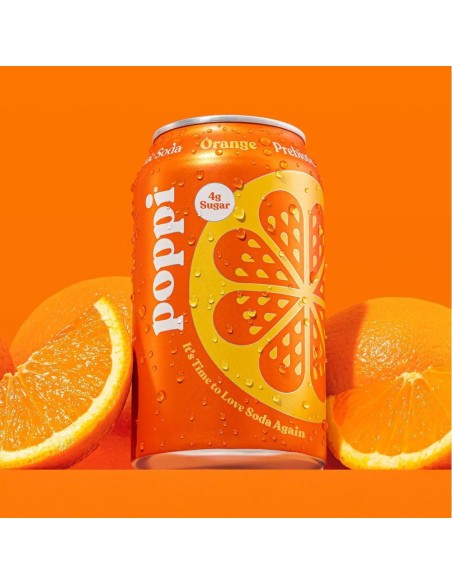 Refresco prebiótico Poppi Naranja