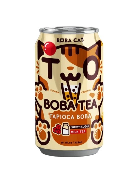 Té con leche y azúcar moreno Boba Cat