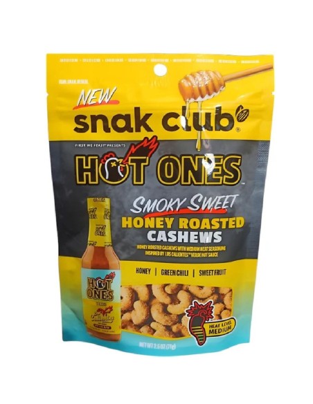 Anacardos tostados con miel dulce ahumada Snak Club Hot Ones
