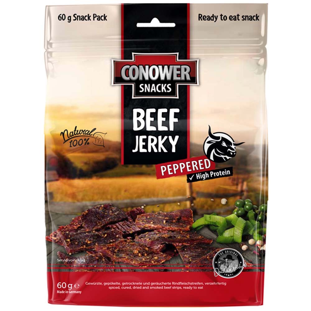 Conower Snacks Beef Jerky Peppered 60g