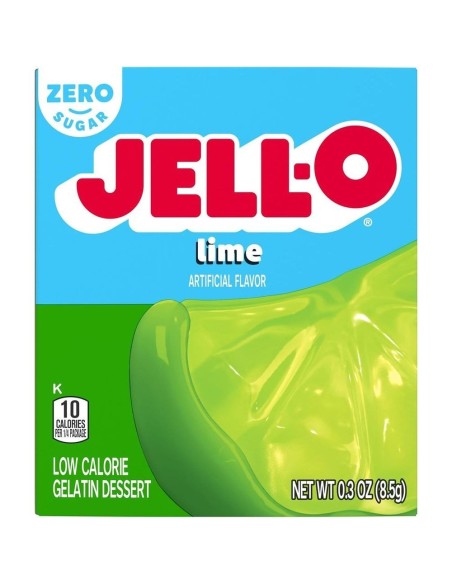 Gelatina de lima Jell-O sin azúcar