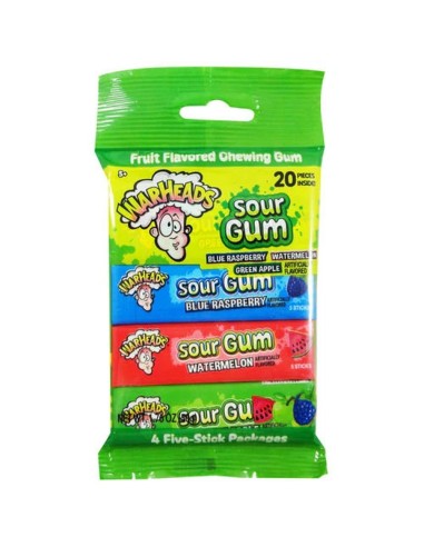 Paquete de 4 chicles agrios Warheads