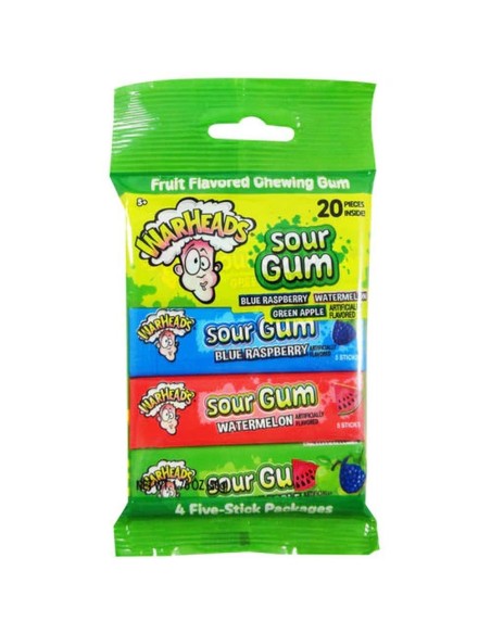 Paquete de 4 chicles agrios Warheads