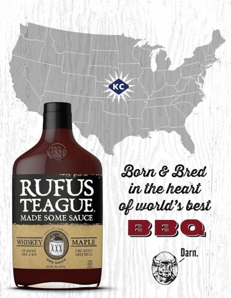 Salsa BBQ al whisky d'acero Rufus Teague