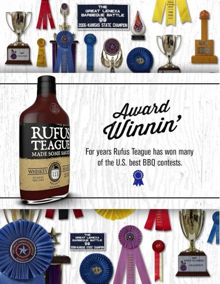 Salsa BBQ al whisky d'acero Rufus Teague