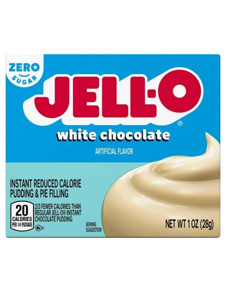 Jell-O Instant Pudding & Pie Filling Cioccolato Bianco Zero Zucchero