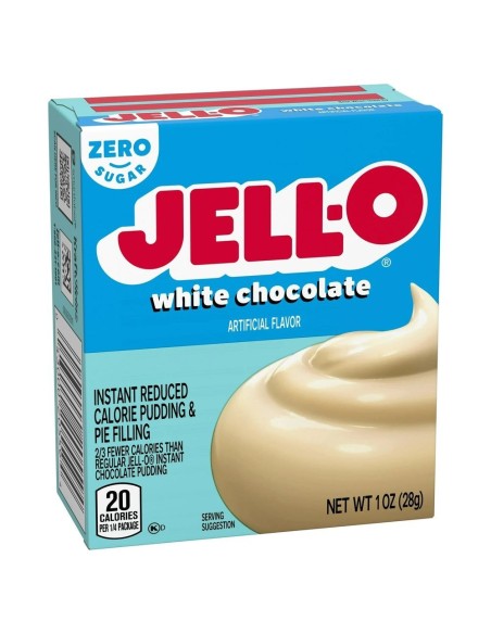 Jell-O Instant Pudding & Pie Filling Cioccolato Bianco Zero Zucchero