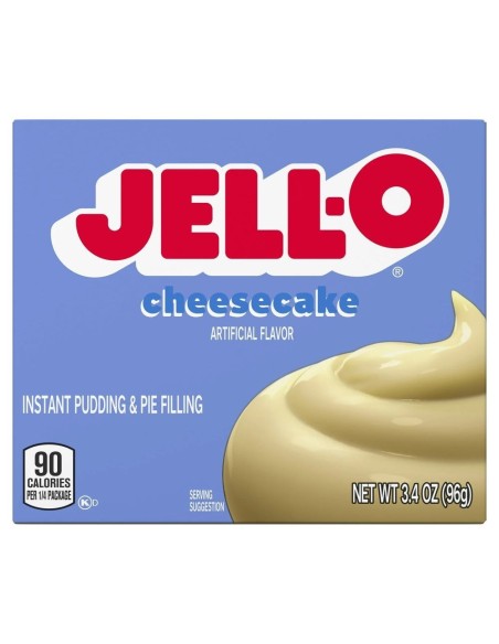 Pudín instantáneo Jell-O y tarta de queso con relleno de tarta