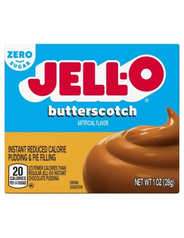 Pudín instantáneo Jell-O y relleno de pastel de caramelo sin azúcar