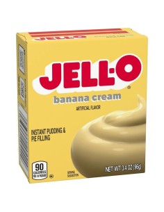 Jell-O Banana Cream – Mezcla para pudín y pastel de crema de plátano | Pop's America 2