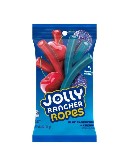 Jolly Rancher Ropes Blue Raspberry & Cherry 170g