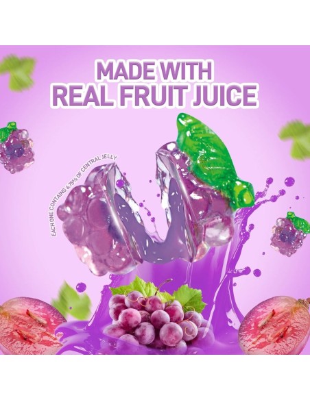 Gomitas de frutas Juicy Burst de uva