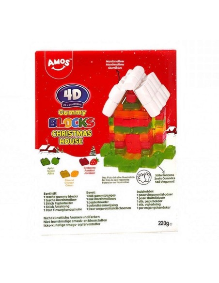 Bloques de goma Amos 4D Casa Navidad 220 g