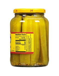 B&G Kosher Dill Spears 946 ml – Pepinillos de eneldo americanos | Pop's America 2