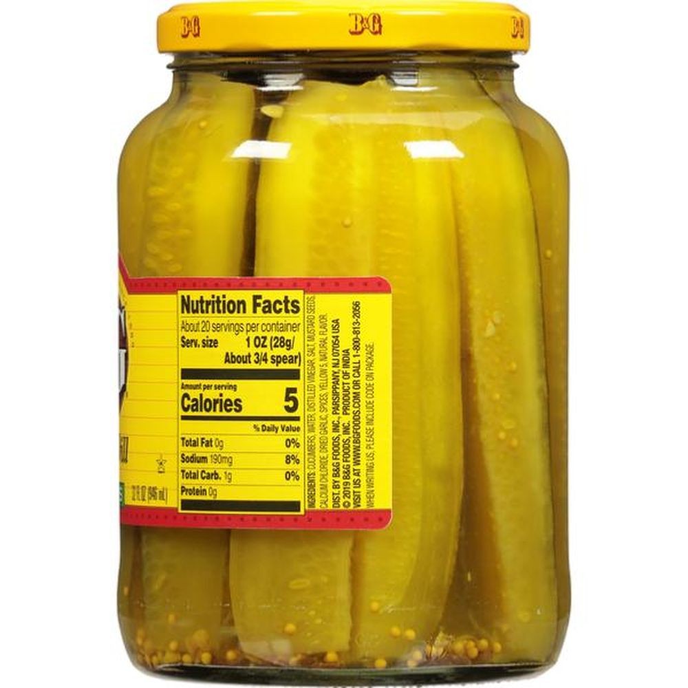 Lanzas de eneldo kosher B&G 946 ml