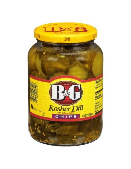 Papas fritas con eneldo kosher B&G 946 ml