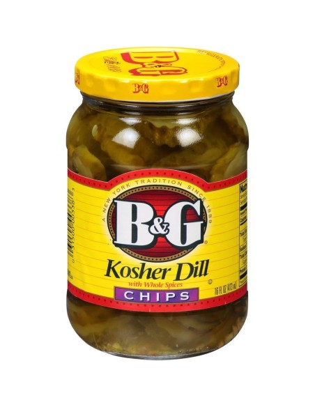 Papas fritas con eneldo kosher B&G 473 ml