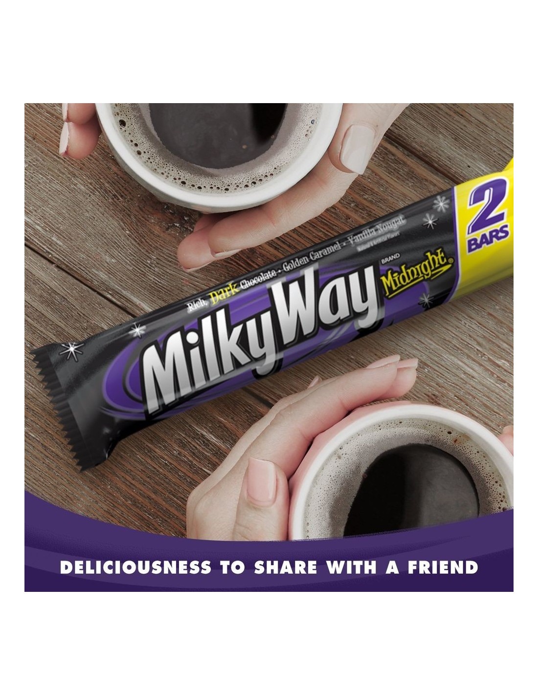 Milky Way Midnight Dark Share Size – Dark Chocolate Caramel Bar