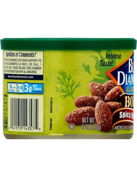 Almendras Blue Diamond encurtidas con eneldo picante
