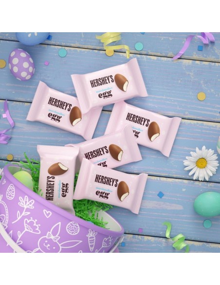 Huevos de malvavisco con chocolate con leche de Hershey's (paquete de 6)